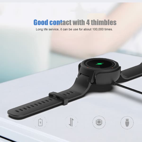Til Amazfit Watch 3 A1801 Kompakt USB-ur-opladerkabel med rund basedock