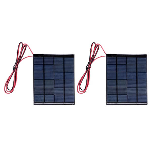2 kpl mini-aurinkoepoksipaneeli 6V 2W DC 100 cm johdolla, tee-se-itse-elektroniikkatarvikesarja