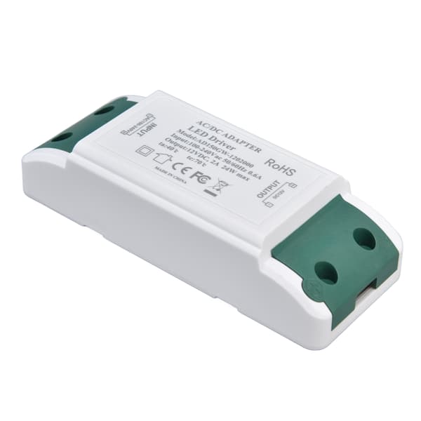 LED Driver 12V DC 24W 2A LED Strømforsyning til LED Strip Lys og Skab Lys AC100‑240V