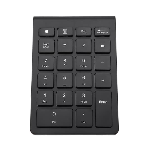 Sort 22-tasters Mini Numpad Trådløst Bluetooth Numerisk Tastatur Til OS X PC