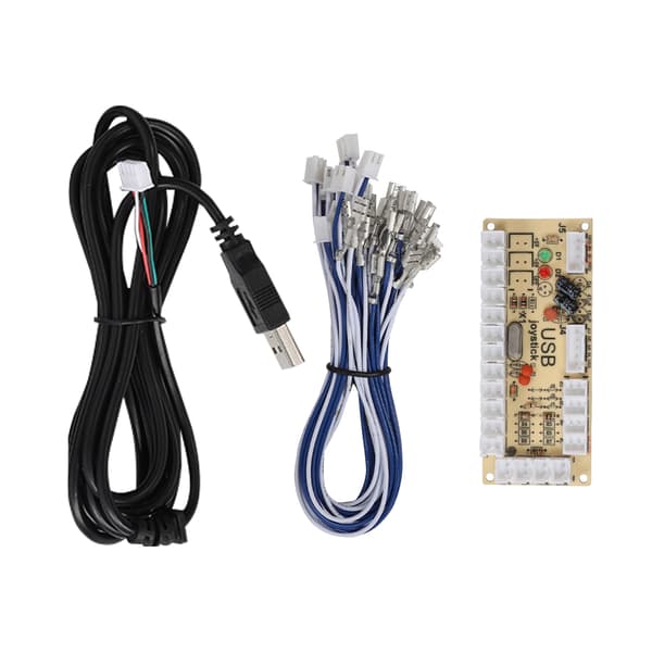 Arcade Game USB Encoder Knappkontroll för Raspberry Pi Värd PC Spelmaskin Svart CY-822A
