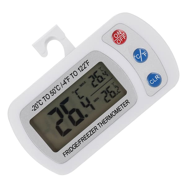 Stor LCD Digital Termometer för Kylskåp Frys med Justerbart Stativ Hängare