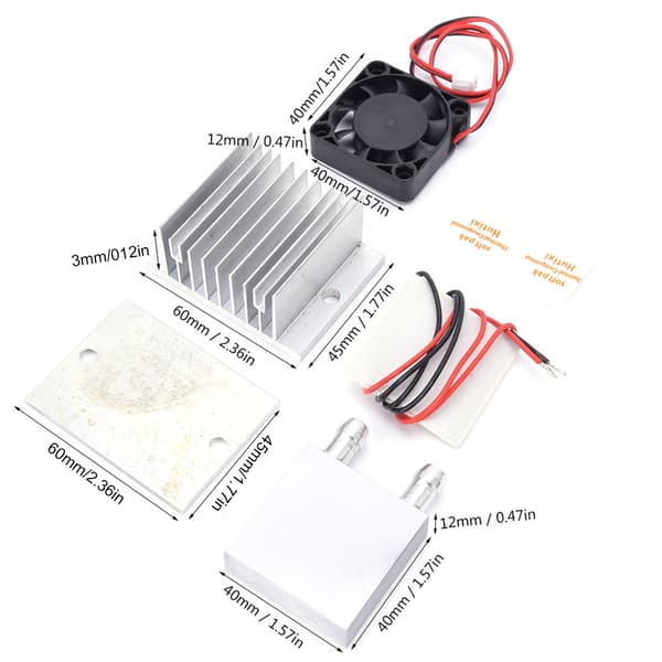 TEC1-12706 Køleplade Termisk Elektrisk Kølermodul 70W Vandkølesystem Kit