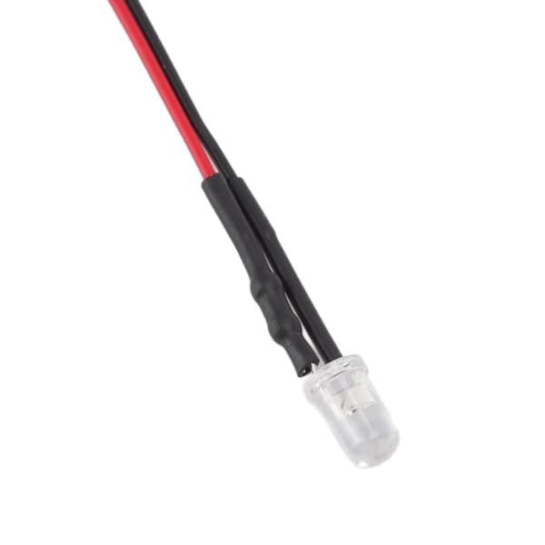 10 Forudkablede LED-dioder 5 mm Røde Lysdioder til Dekoration 5-12V