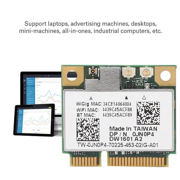 QCA9005 802.11AD Bluetooth 4.0 Wigig 7Gbps trådløst netværkskort til Dell 6430u E5440 E7440