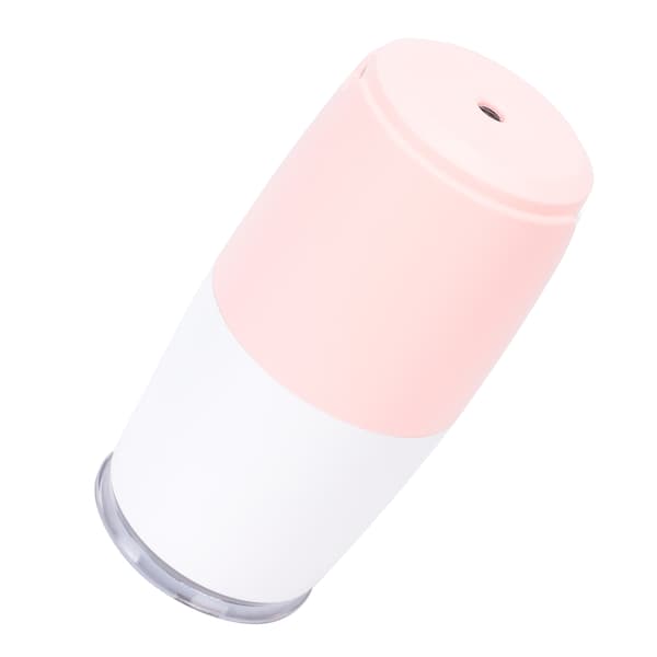 Luftfugter USB Stor Kapacitet Lydløs Lille Aromaterapi Forstøver til Bil Skrivebord Soveværelse Kontor (Pink Hvid)