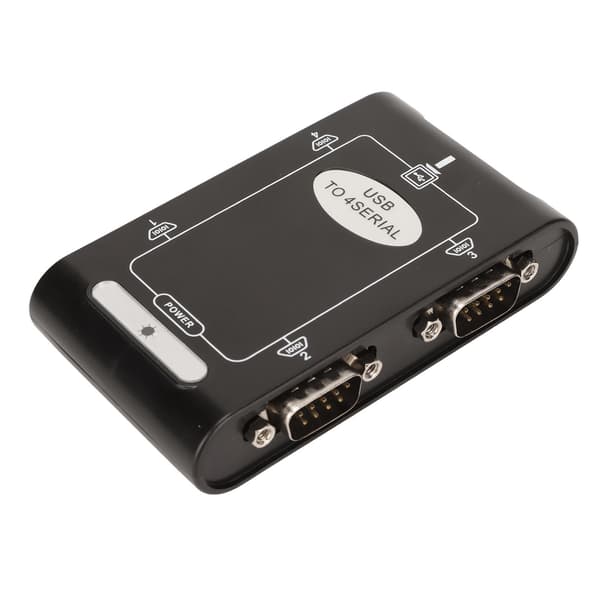 USB til seriel adapter 4 RS232-porte COM-reservefunktion DB9 kompakt USB til RS232-adapter til Windows 10 8 7
