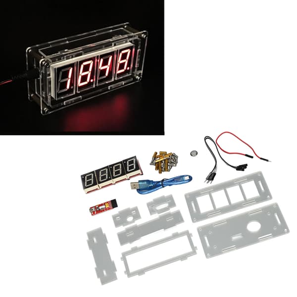 DIY Digital Klocka Kit med Tydlig Display, Justerbar Tid, Elektroniska Komponenter Set