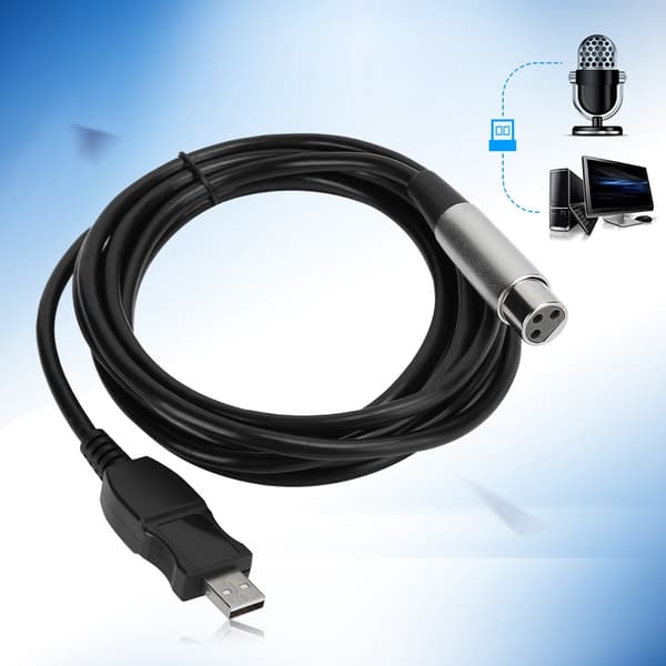 Mikrofon Mic Link Kabel Adapter USB til XLR Mikrofon Link Kabel Ledning 3 Meter
