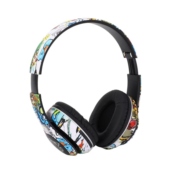 Trådlöst Bluetooth-headset Multifunktionell brusreducering Djup bas Innovativ graffitidesign Bluetooth-hörlurar