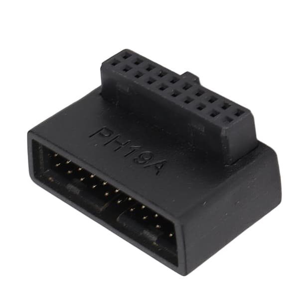 USB 3.0 90° adapter flerskiktskretskort enkel installation 19/20-stifts strömadapter PH19A