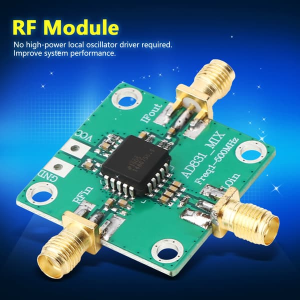 RF-modul transceiver enkeltchip RF-forstærker 0,1-500MHz strømforsyningstilbehør