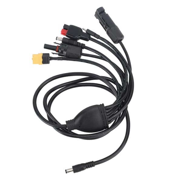 Solopladningskabel Panelstik DC Han til XT60 Han Hun USB C til Anderson DC Han Hoved 1 til 6 1,2 meter