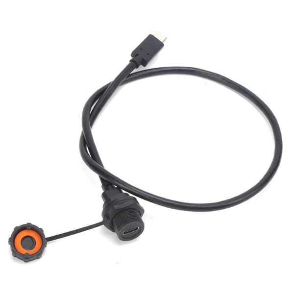 IP67 Vandtæt USB C-stik hun & han med 0,5 m kabel, Type-C-fatning E10TPCTFF/TPCAM