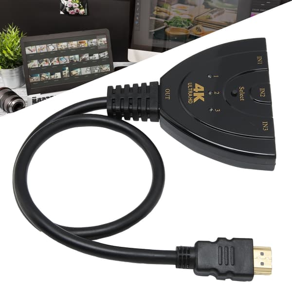 HighDefinition Multimedia Interface 4K Switcher 3 In 1 Out 4Kx2K Switcher SplitterCable Splitter