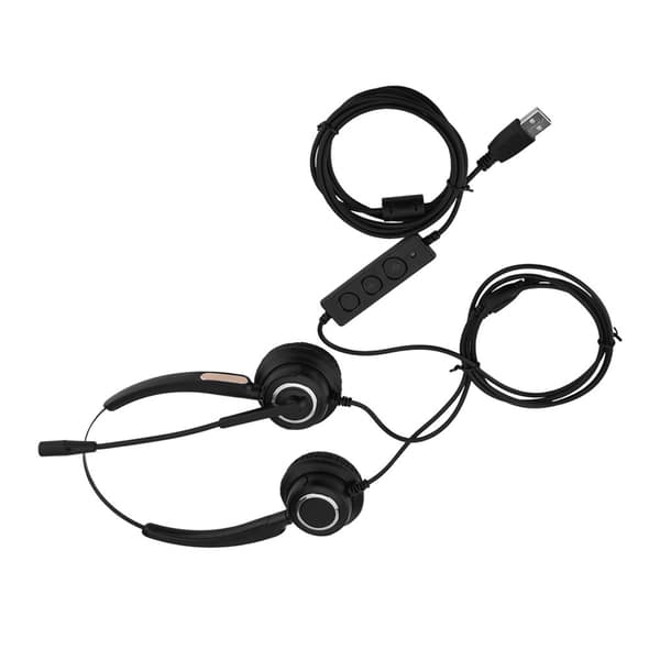 Call Center USB Headset Letvægts Støjreducerende USB Call Center Headset med Mikrofon