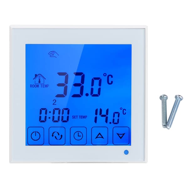 Elektrisk golvvärmetermostat temperaturregulator 200-240V pekskärm