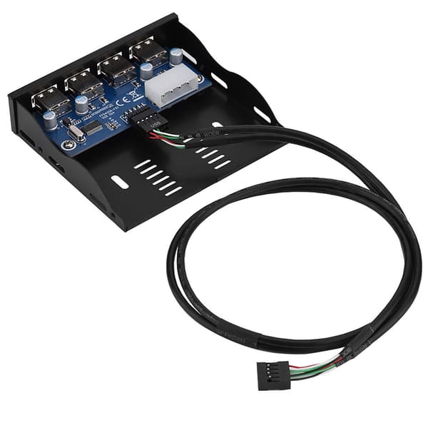 USB2.0 Floppy Frontpanel 3.5'' Floppy Bay 9-stifts till 4-gränssnitt USB 2.0 HUB