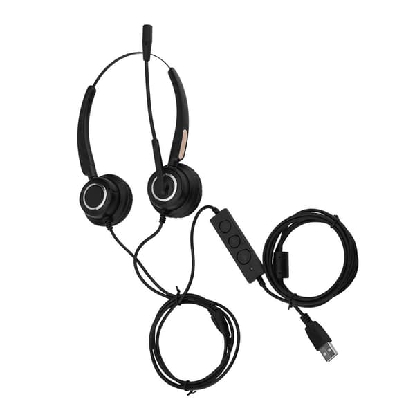 Call Center USB Headset Letvægts Støjreducerende USB Call Center Headset med Mikrofon