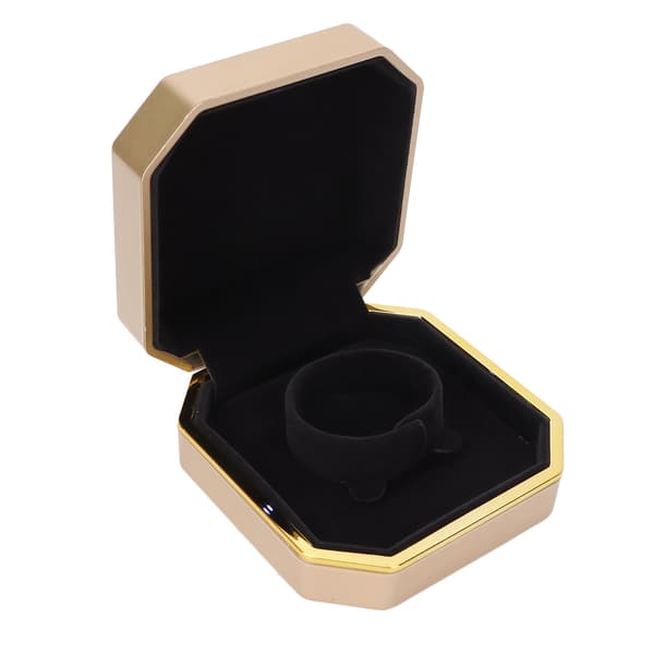 Elegant LED-armbandförvaringslåda Bärbar smyckesdisplayfodral Organizer för bröllop, guld