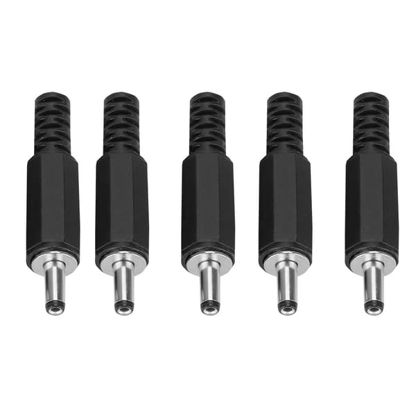 5 stk. 1,3 mm x 3,5 mm han DC-strømstik Jack koaksialstikadapter