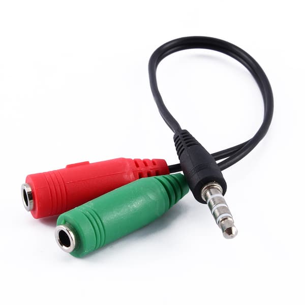 Kabel Audio Konverter Adapter Stereo Jack 3,5 mm Hovedtelefon Splitter