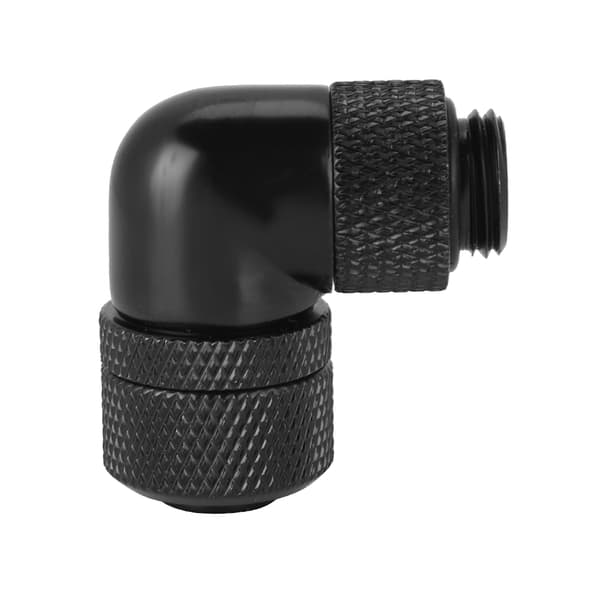 G1/4 Gevind Vandkøling Fitting Tyndt Rør 90° Retvinklet Albue (Sort)