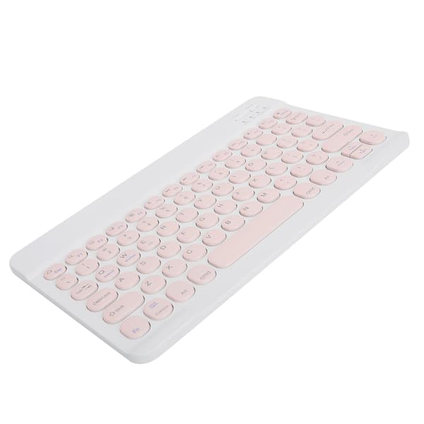 Trådløst Bluetooth-tastatur Tablet Smartphone Computertilbehør Rund Hætte 10inPink