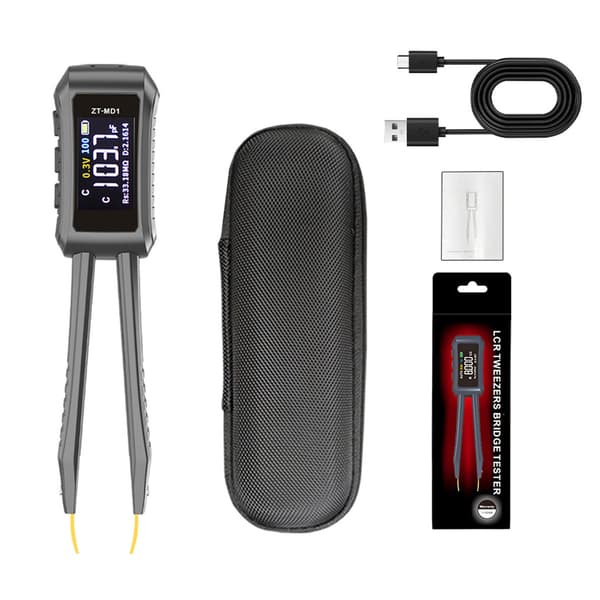 Digital Multimeter Pincet Komponenttester SMD Modstand Kondensator Induktor Auto Detect Måler