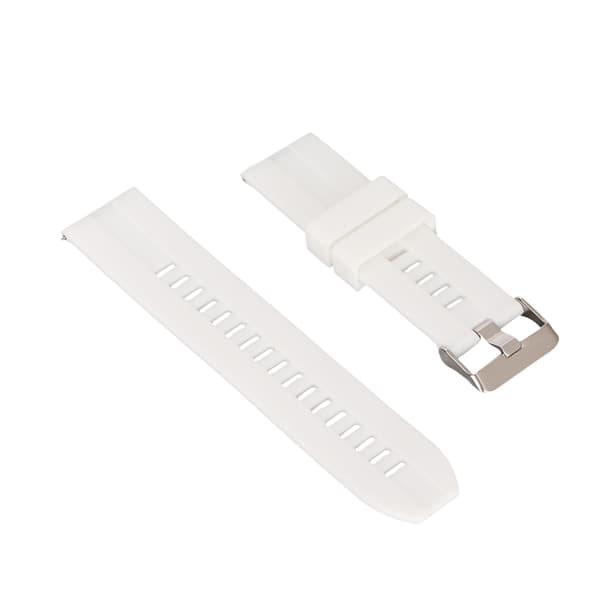 Klockarmband 22mm Universal Quick Release Silikontillbehör för Realme Watch 2 Vit
