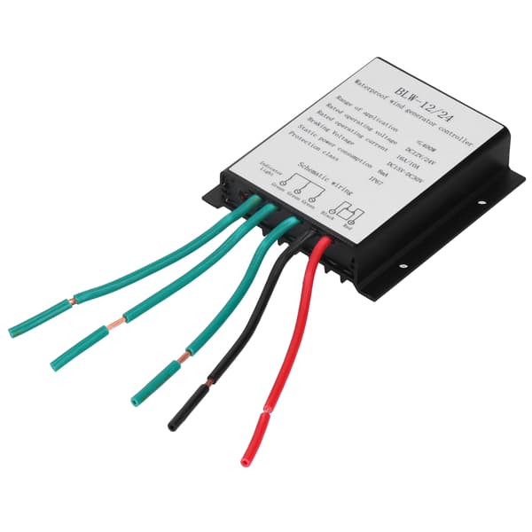 Vindmøllecontroller 400W BLW-12/24, Vandtæt IP67 Batterioplader Regulator til Off-Grid Hjem