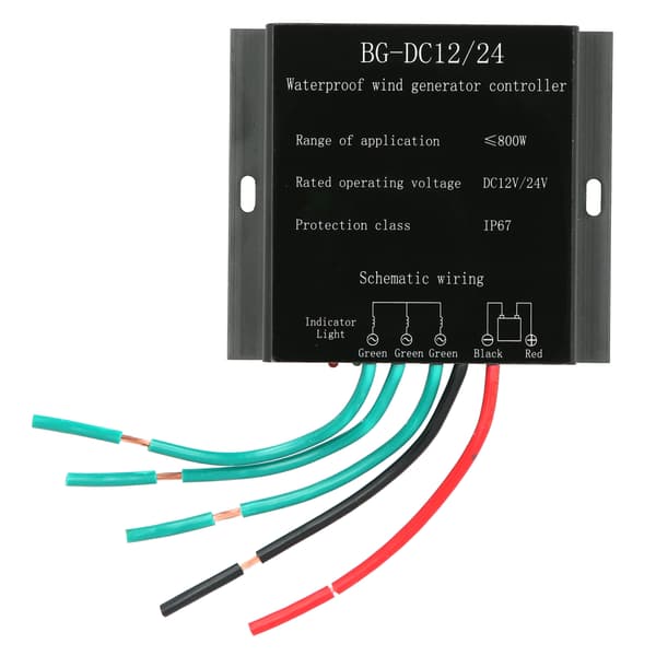 12V/24V 800W Vindladeregulator FO8 til Turbingenerator, Sort