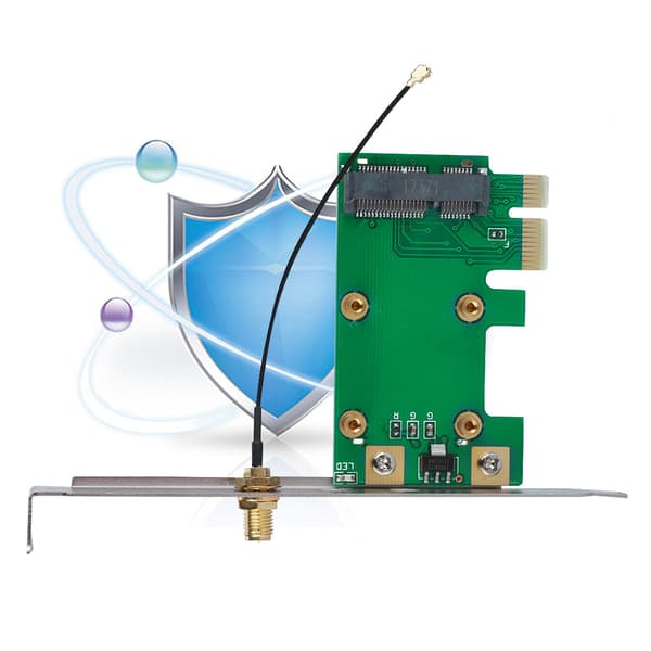Mini PCI-E till PCI-E Riser-kort Utöka externt adapter nätverkskort