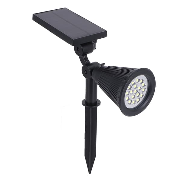 Solar LED-spotlights med 18 chips til udendørs havepark, spydlamper, hvid