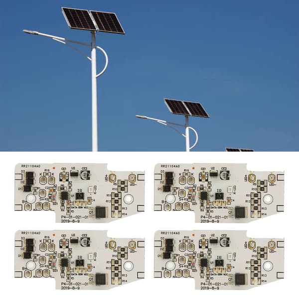 4 STK Solar LED Lys Controller Board til 3.2V 3.7V 6.4V 7.4V 11.1V 12.8V Batterimodul
