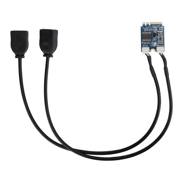 M.2 NGFF til USB Riser Card KEY A E til Dobbelt Port USB2.0 Interface Udvidelseskort Kabeladapter