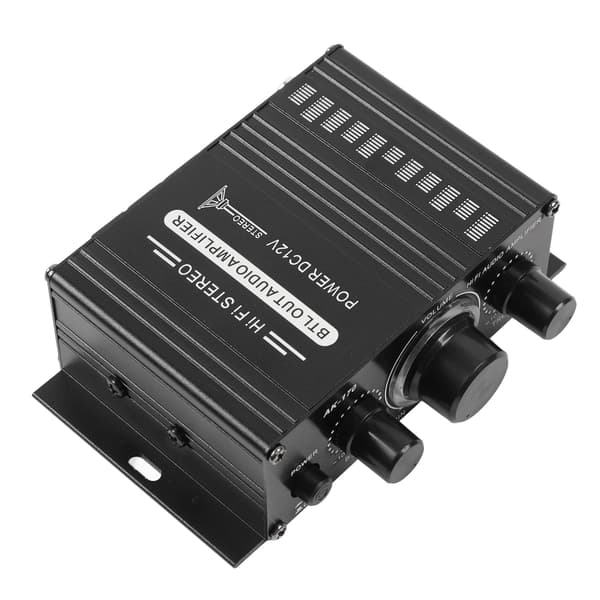 Bil Audio Effektförstärkare Dubbelkanal USB SD-kort AUX Bluetooth Stereo Miniförstärkare 12V