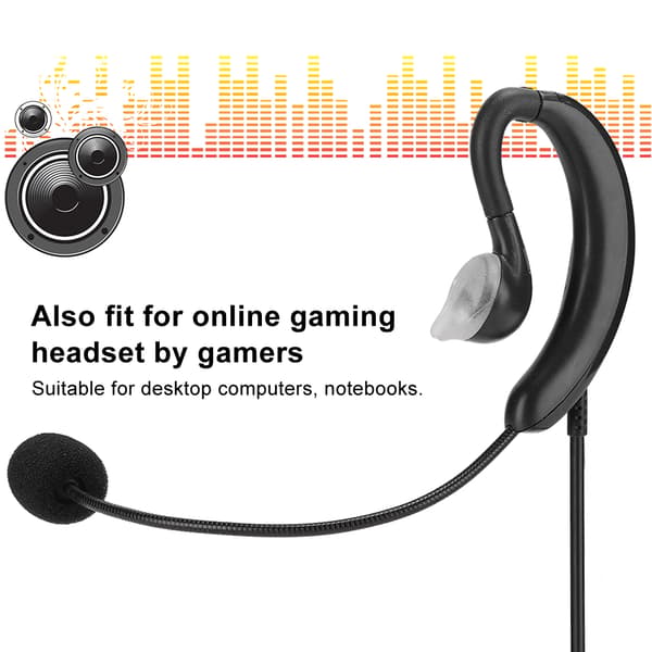 Öronkrok Headset USB Hörlurar Dator Notebook Tillbehör för Skype / QQ / MSN