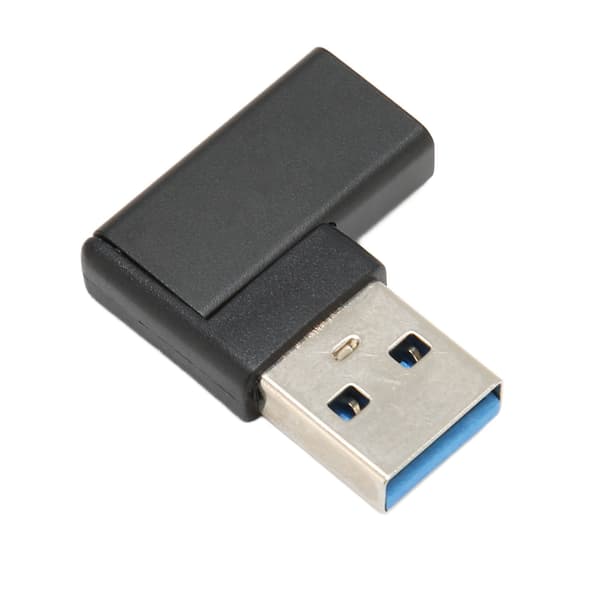 Retvinklet USB til USB C-adapter 90 graders Plug and Play USB 3.0 A til USB C-adapter til bærbare computere Telefon PC