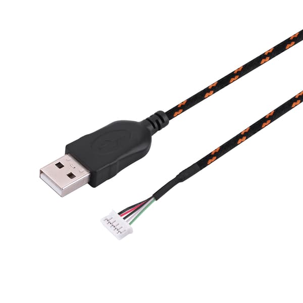 2,2 meter USB-kabeludskiftning til Steelseries Kana-mus Sort+Orange