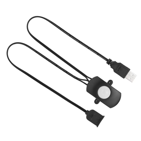 2A DC 5-24V PIR Infrarød Bevægelsessensor Detektor Automatisk Afbryder LED Strip USB Interface Sort