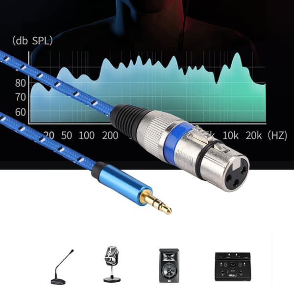 3,5 mm Stereo til XLR Hun Audio Kabel Stik Adapter Patch Ledning 3 Meter