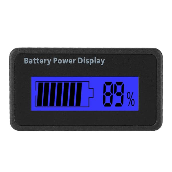 Blå Baggrundsbelyst GY-6H Batteristrømdisplay 12-48V Universal Batterikapacitetsindikator Voltmeter