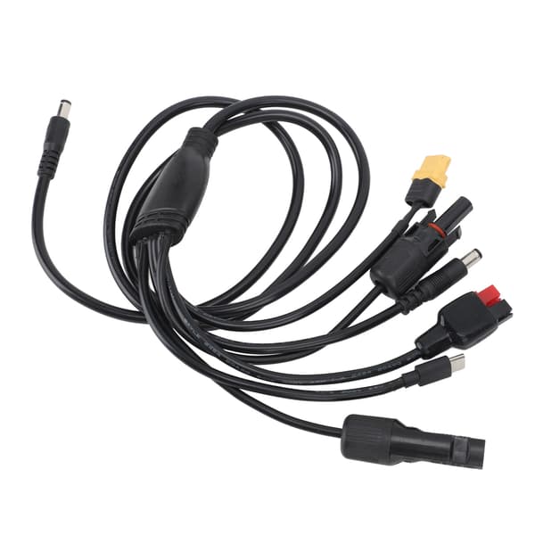Solopladningskabel Panelstik DC Han til XT60 Han Hun USB C til Anderson DC Han Hoved 1 til 6 1,2 meter