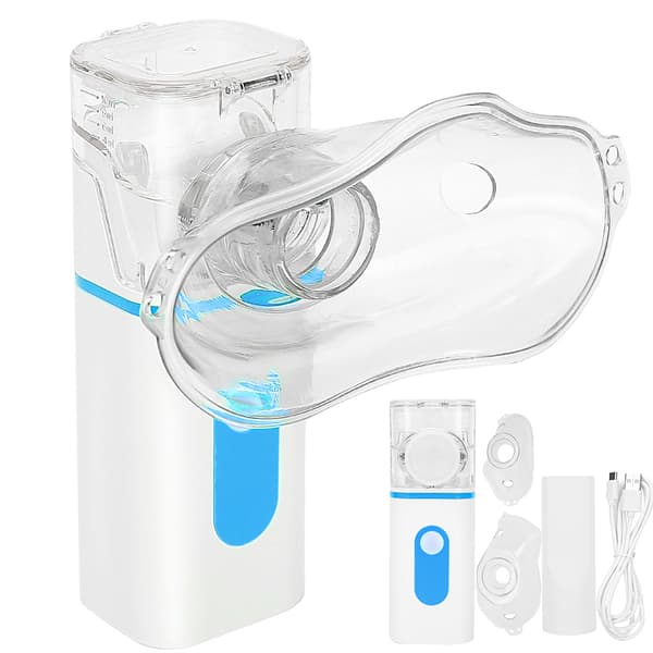 Ultralyd Bærbar Medicin Inhalator Atomizer til Børn og Voksne, Blå