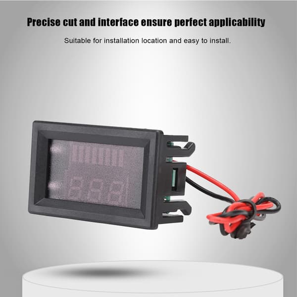 DC Digital Elektrisk Utrustning Spänningsmätare Display Litiumbatteri Voltmeter 12V-60V (Röd)