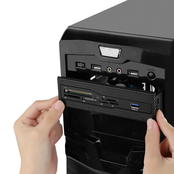 PC Intern kortlæser USB 3.0-port M2 SD MS XD CF TF kort instrumentbræt frontpanel