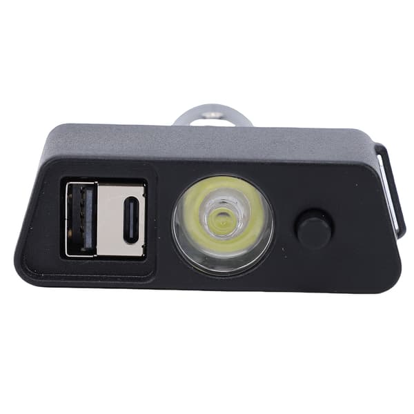 LED-stollys Universalmontering, 3-benet XLR, USB-opladningsport, justerbar hældning, sort