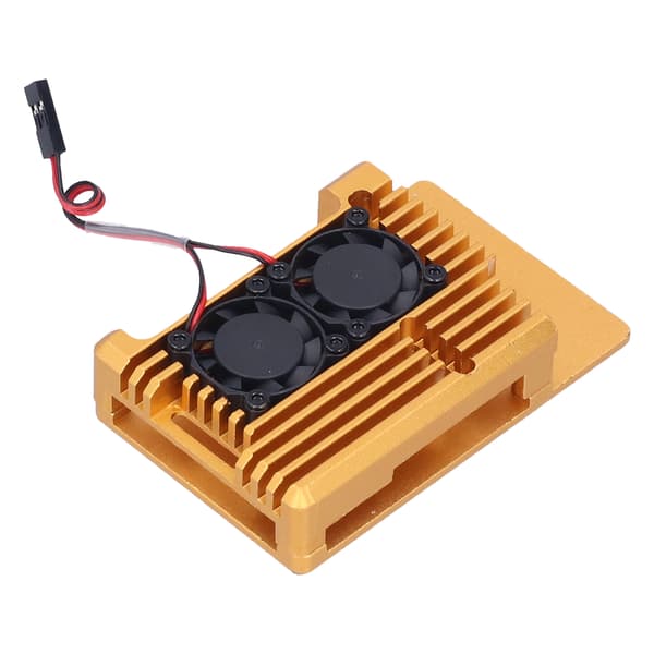 Beskyttende kabinet med dobbelt køleventilator til Raspberry Pi 3 Model B B+