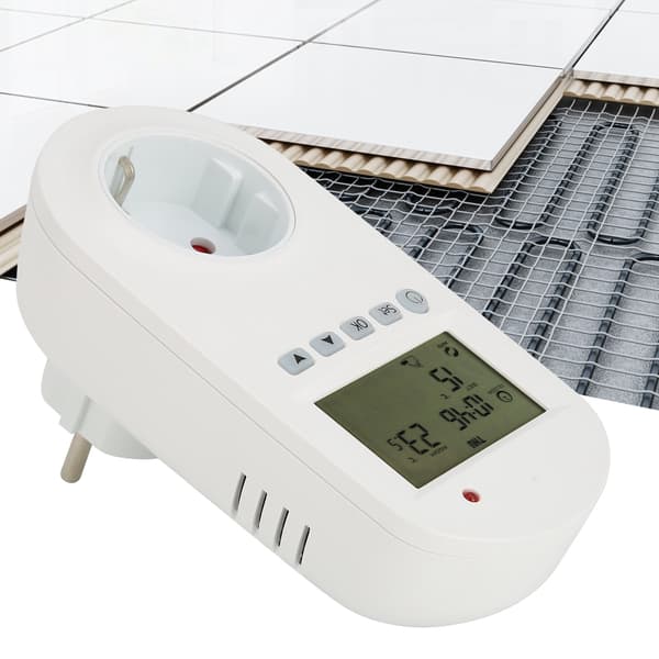 16A EU 230V Programmerbar Plug-in Termostat Elektrisk Varmetemperaturregulator